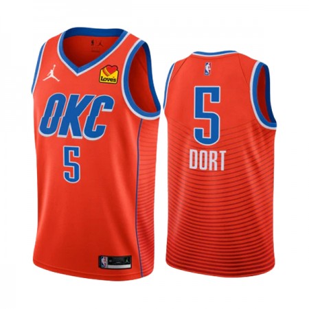 Maillot Basket Homme Oklahoma City Thunder Luguentz Dort 5 2022-23 Jordan Statement Edition Orange Swingman